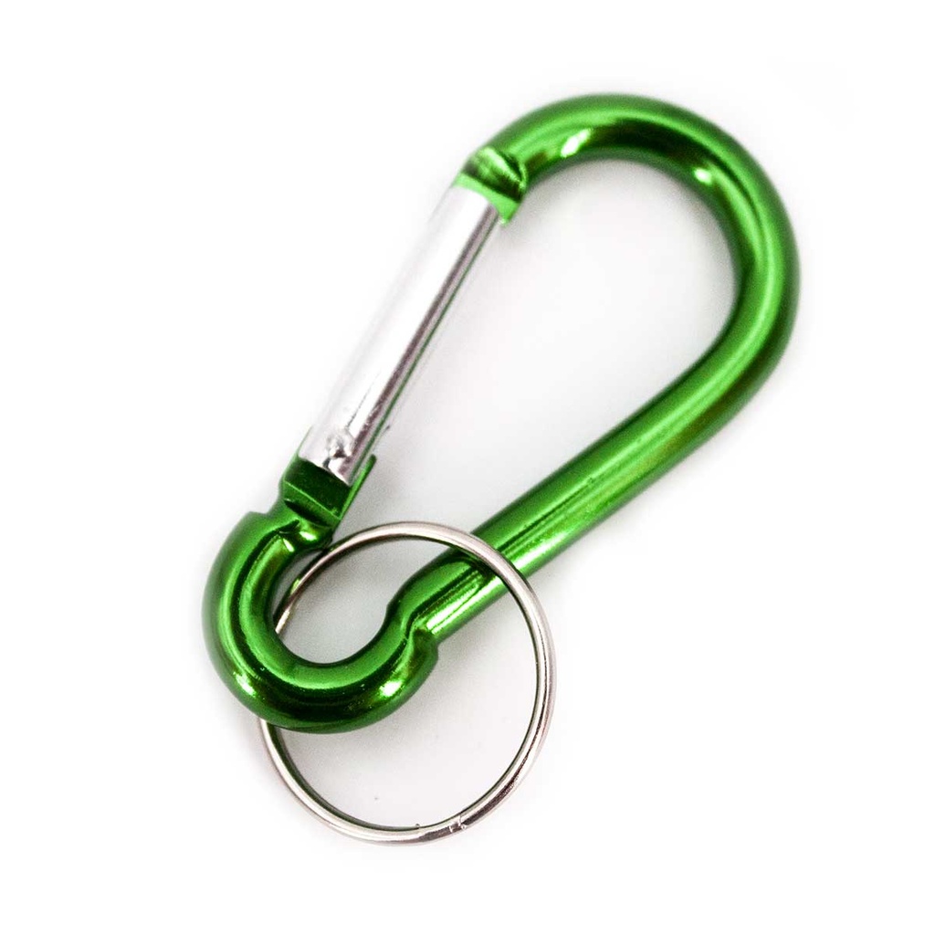 MOSQUETON LLAVERO MEDIANO M180 7CM VERDE CLARO