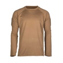 CAMISETA TACTICA MILTEC QUICK DRY M/LARGA VELCRO TAN