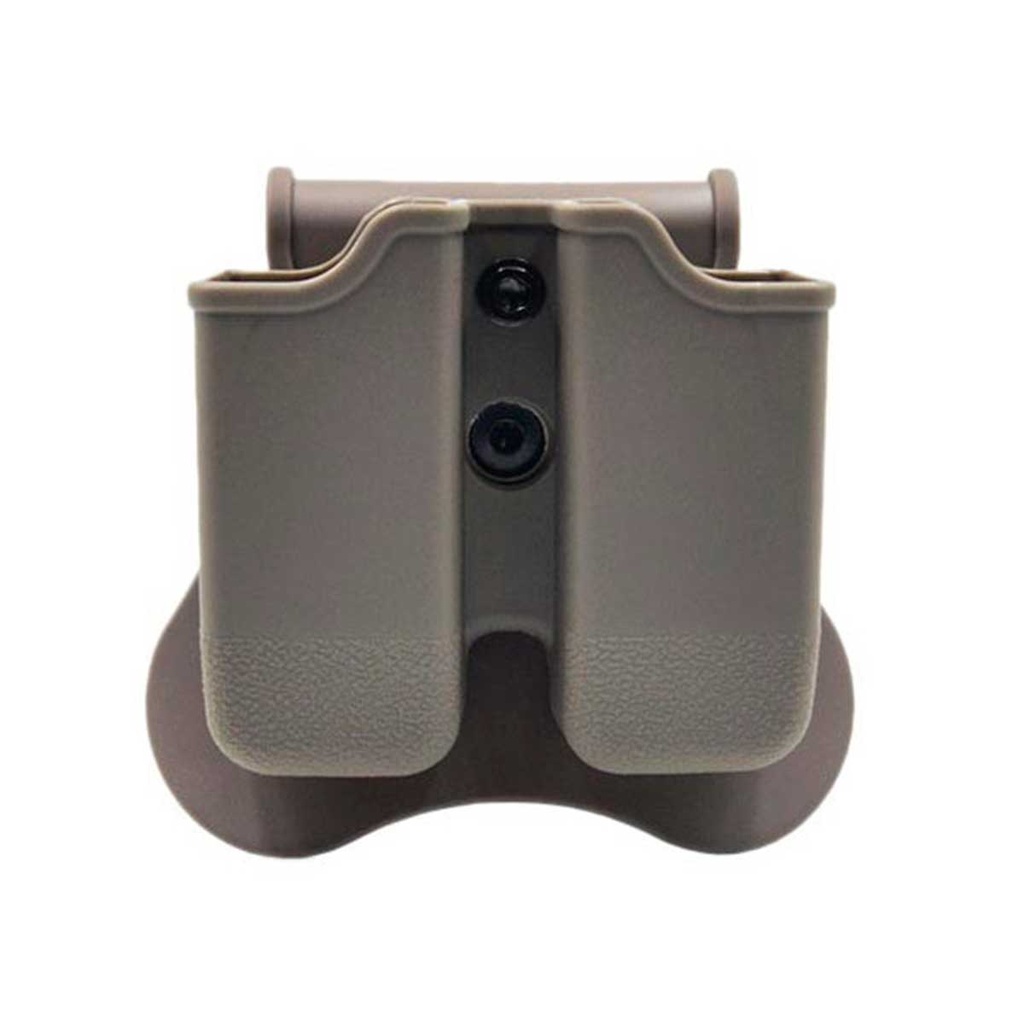 FUNDA CARGADOR RIGIDA AMOMAX GLOCK/SP2022 TAN