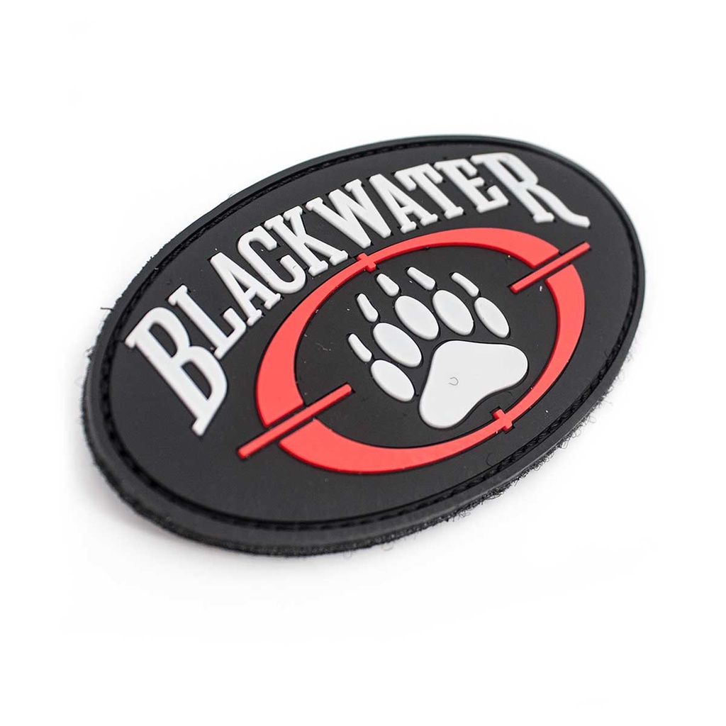 PARCHE PVC 3D BLACKWATER NEGRO-ROJO