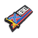 PARCHE PVC 3D REBEL NEGRO-ROJO