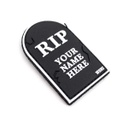 PARCHE PVC 3D RIP YOUR NAME HERE NEGRO-BLANCO
