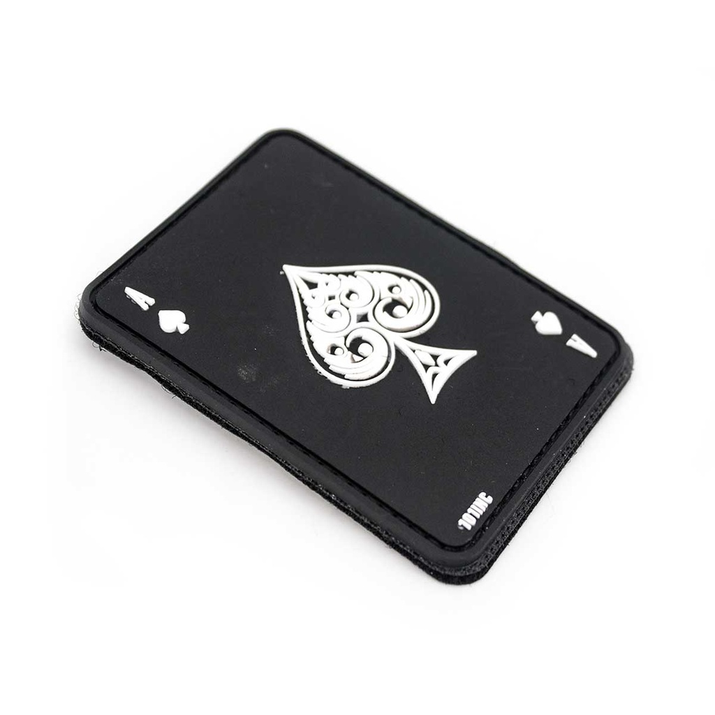 PARCHE PVC 3D PICAS NEGRO-BLANCO
