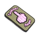 PARCHE PVC 3D TACTICAL FINGER DEDO VERDE-ROSA