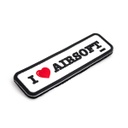 PARCHE PVC 3D I LOVE AIRSOFT BLANCO-NEGRO