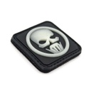 PARCHE PVC 3D FANTASMA FLUOR NEGRO
