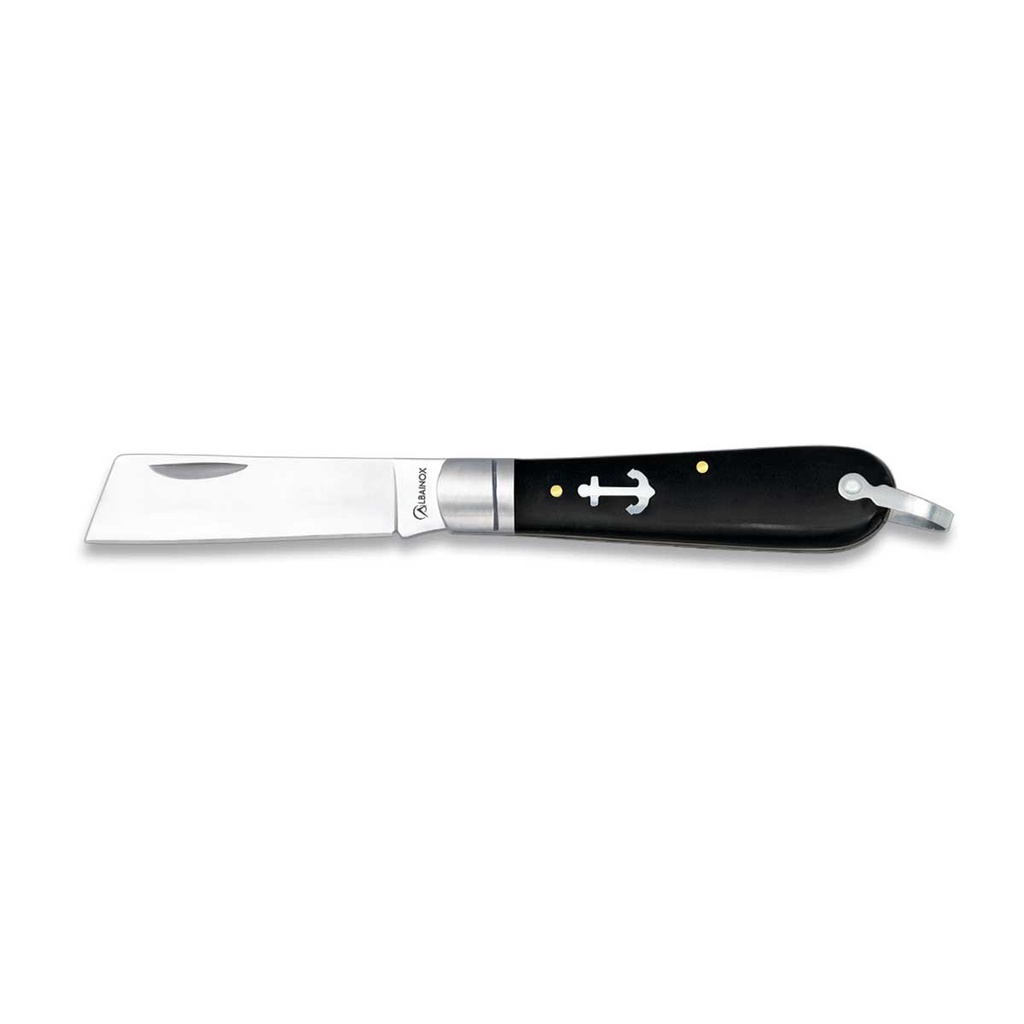 NAVAJA ALBAINOX MARINERA ANCLA 7CM NEGRA