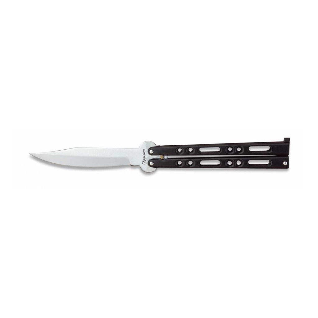 NAVAJA MARIPOSA ALBAINOX 10CM NEGRA