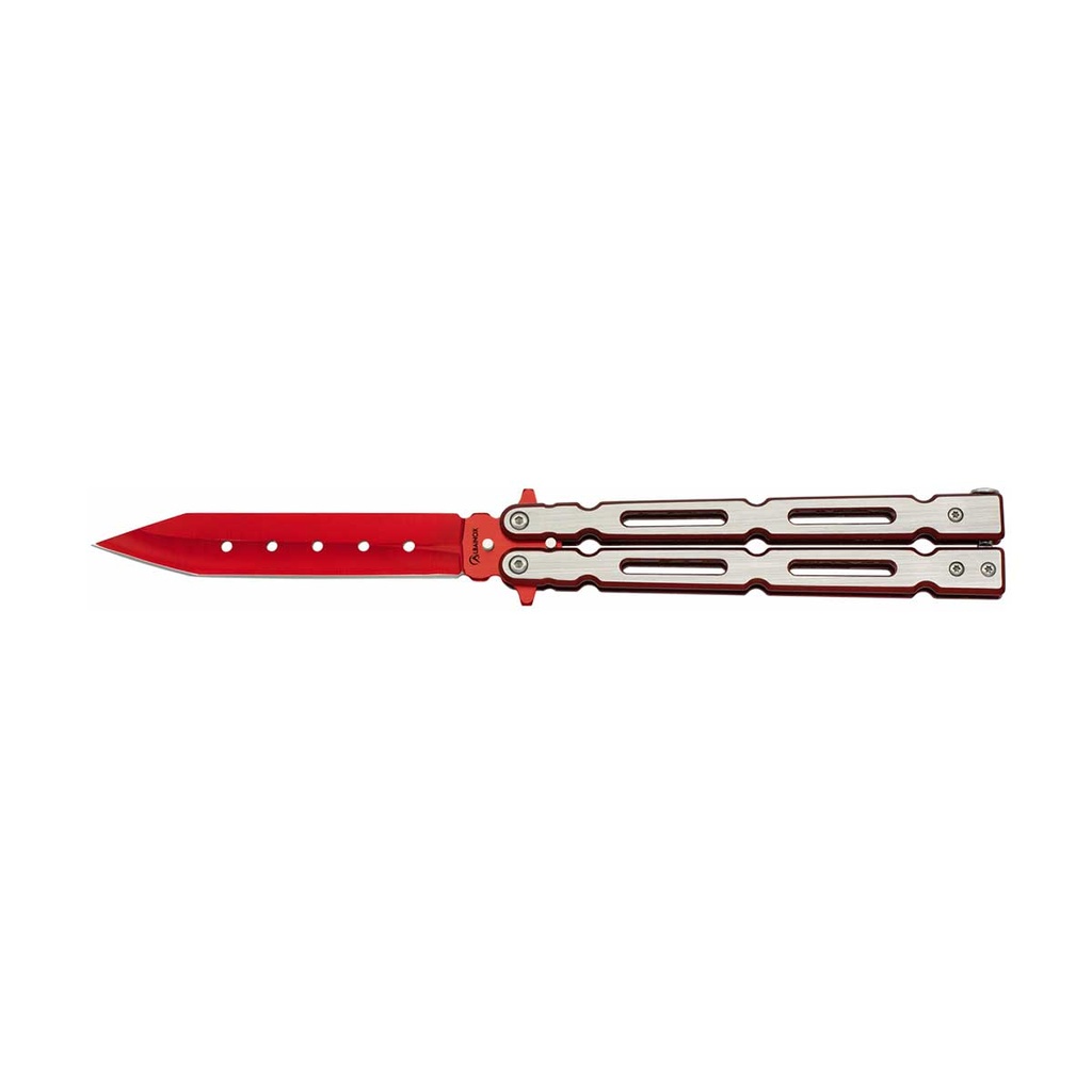 NAVAJA ALBAINOX MARIPOSA 9.7CM ROJA
