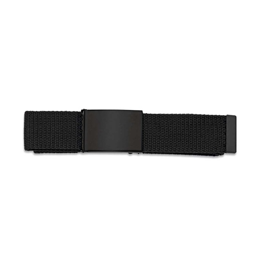 [33882-NE] CINTURON BARBARIC HEBILLA METALICA TAPETA LISO NEGRO