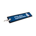 LLAVERO CINTA RECTANGULAR POLICIA NACIONAL AZUL-NEGRO