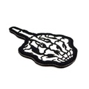 PARCHE DEDO CALAVERA FLUORESCENTE BLANCO-NEGRO