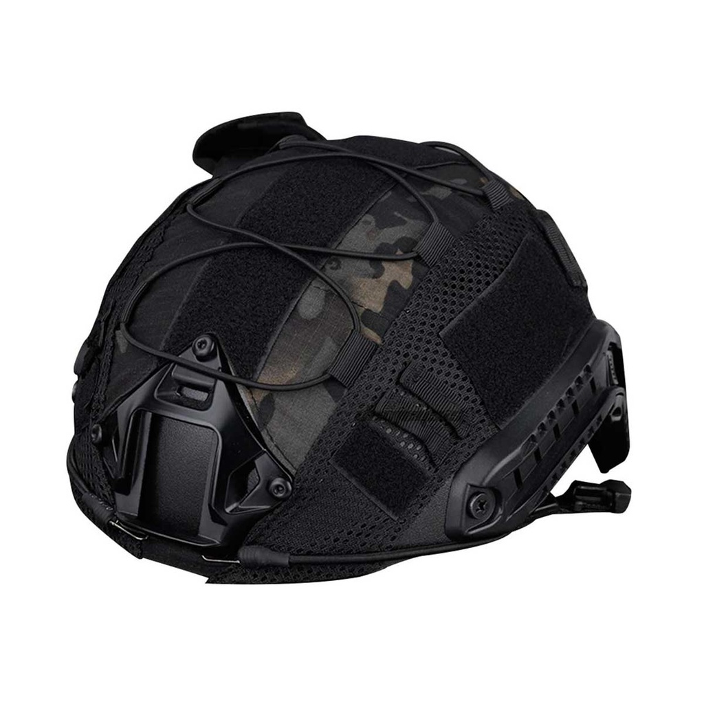 FUNDA CASCO VELCROS ELASTIC ROPE CO-17-BCP MULTICAM BLACK