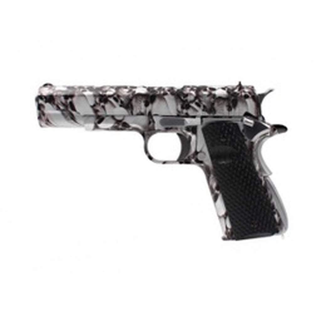 PISTOLA AW CUSTOM 1911 NE2101CALAVERAS FULL METAL NEGRA-BLANCA