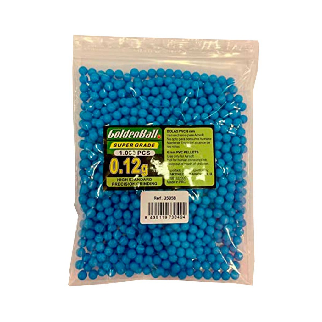 BOLAS GOLDENBALL BOLSA 0.12G 1000RDS AZUL