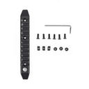 RAIL METAL 11 HUECOS M-LOK/KEYMOD ALUMINIO NEGRO