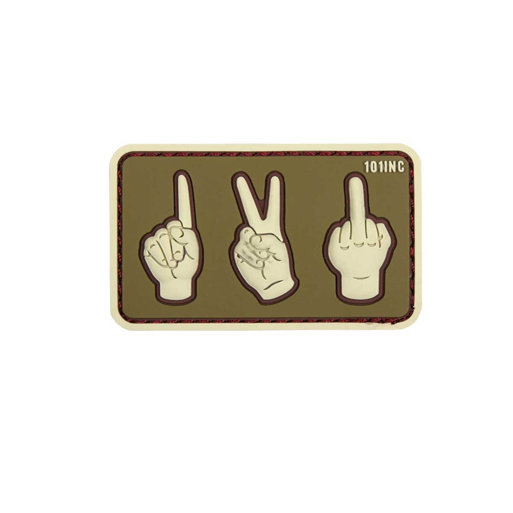 PARCHE PVC 3D DEDO 1 2 FUCK YOU TAN