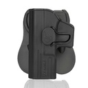FUNDA PISTOLA RIGIDA ZURDOS AMOMAX GLOCK 19/23/32 NEGRA
