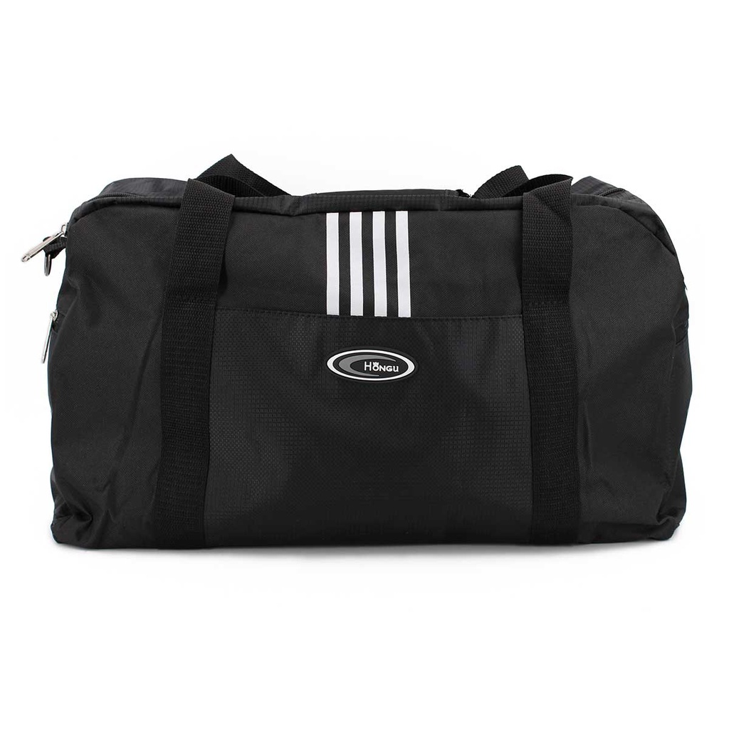 BOLSA MANO SPORTS 4 RAYAS BLANCAS NEGRA