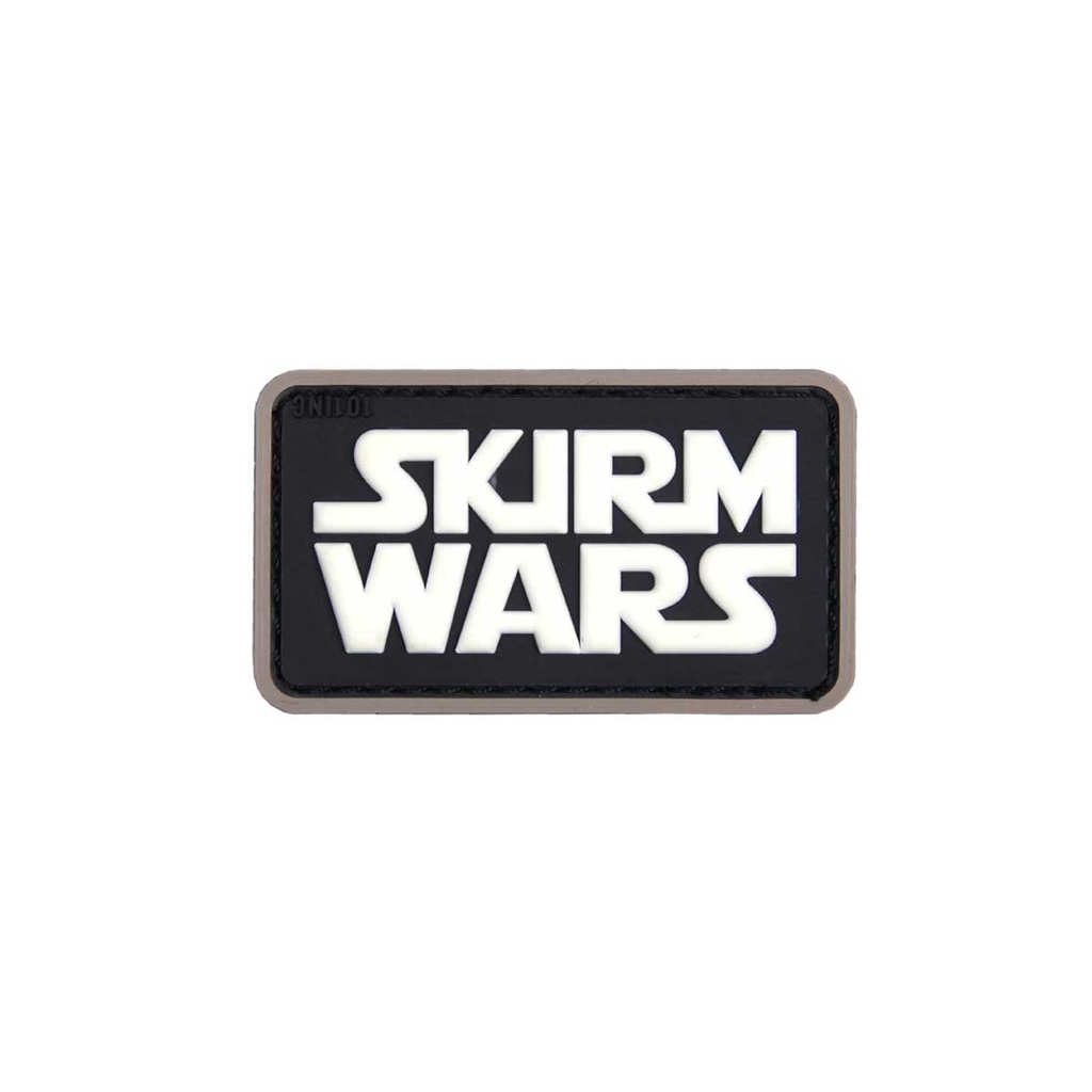 PARCHE PVC 3D SKIRM WARS NEGRO-BLANCO