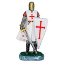 FIGURA TEMPLARIO ESPADA Y ESCUDO 30 CM BLANCO