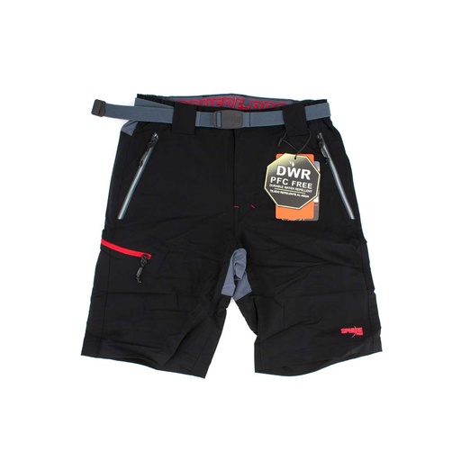 [6713008-BKGR-38] PANTALON SPHERE EVERGREEN CORTO WATER REPELLENT NEGRO-GRIS (38)