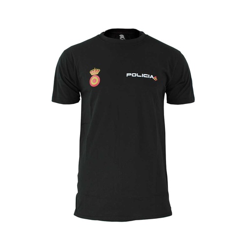 [IW1080-BK-XS/121500] CAMISETA IMMORTAL POLICIA NACIONAL NEGRA (XS)