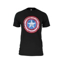 CAMISETA IMMORTAL ESCUDO CAPITAN AMERICA NEGRA