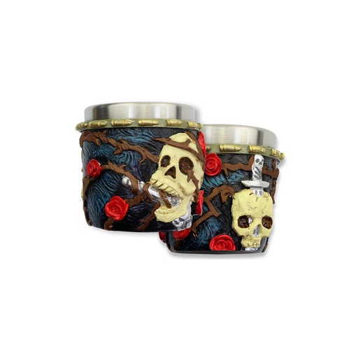 [39405] VASO CHUPITO CALAVERA ROSAS