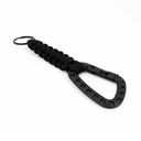 MOSQUETON C/PARACORD IMMORTAL PVC TACTICO NEGRO