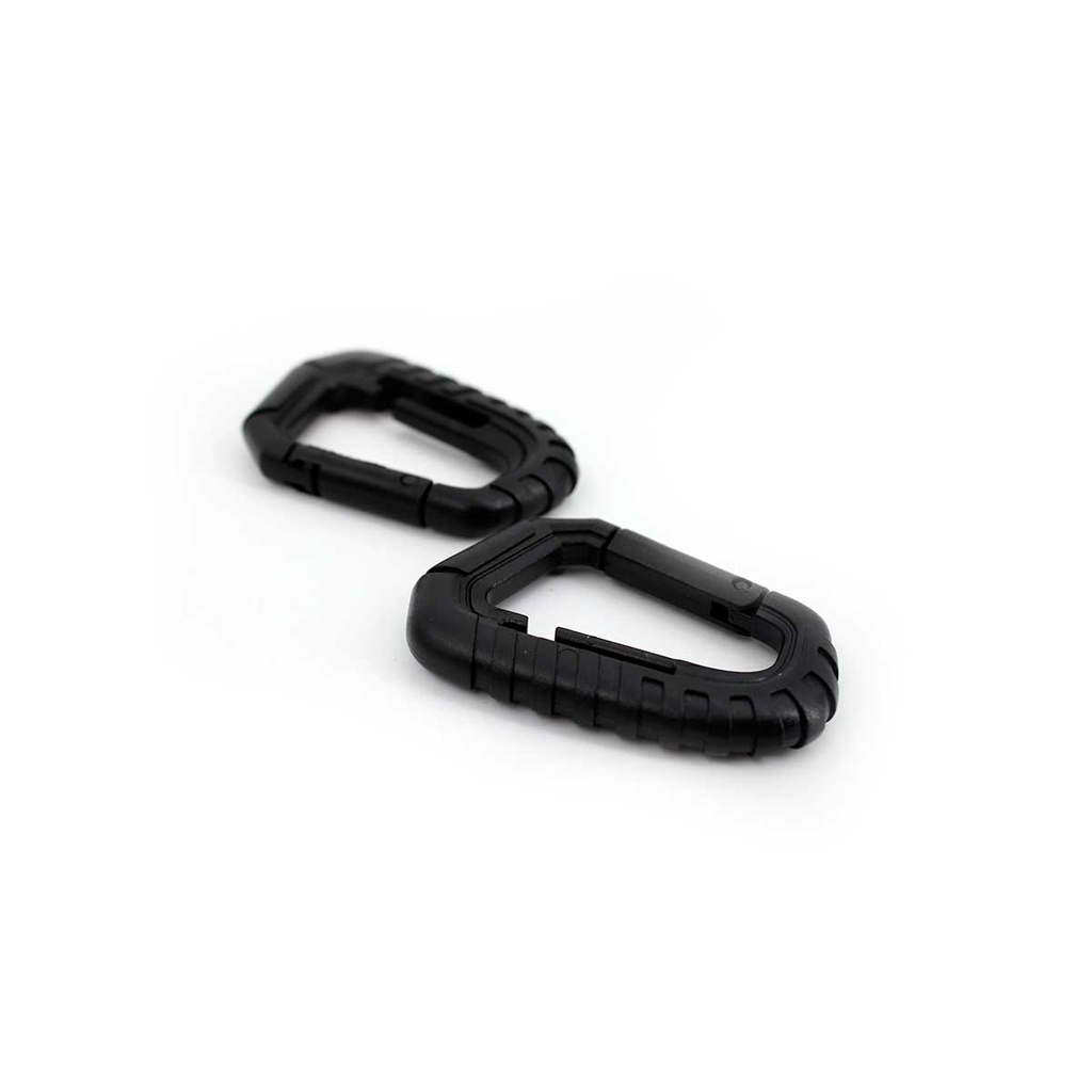 MOSQUETON IMMORTAL PVC TACTICO PEQ. 2PCS NEGRO