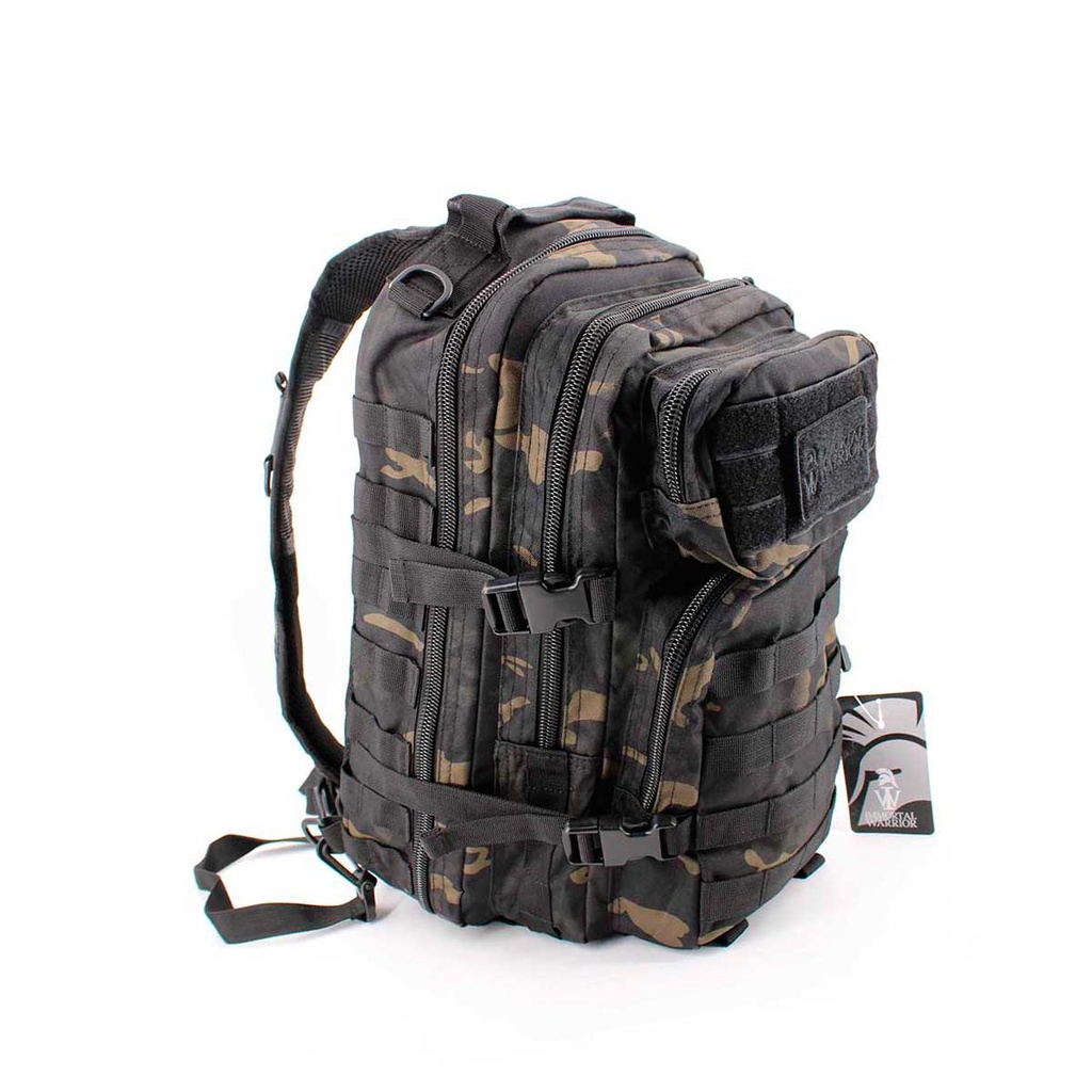 MOCHILA IMMORTAL BANDOLERA MOLLE VELCROS MULTICAM BLACK