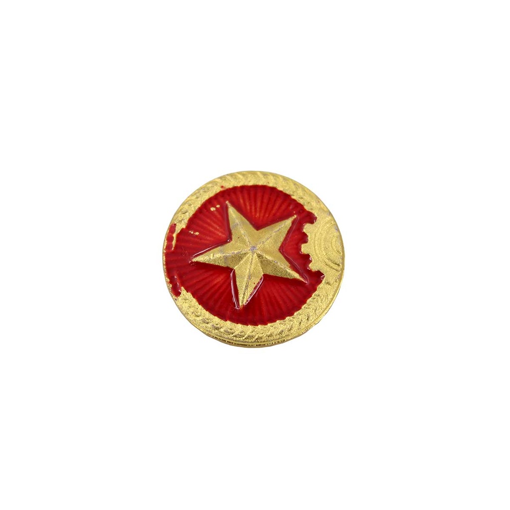 EMBLEMA RUSO ESTRELLA REDONDO ROJO