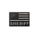 PARCHE SHERIFF IR 12.5 X 7.5 CM NEGRO-BLANCO