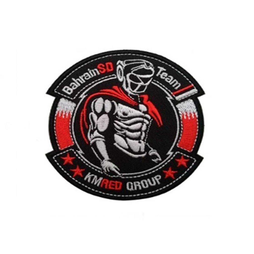 PARCHE BORDADO LUCHADOR BAHARAIN TEAM NEGRO-BLANCO