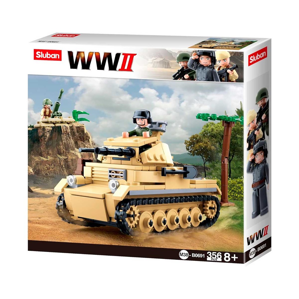 TANQUE SLUBAN WWII PANZER 356 PCS TAN