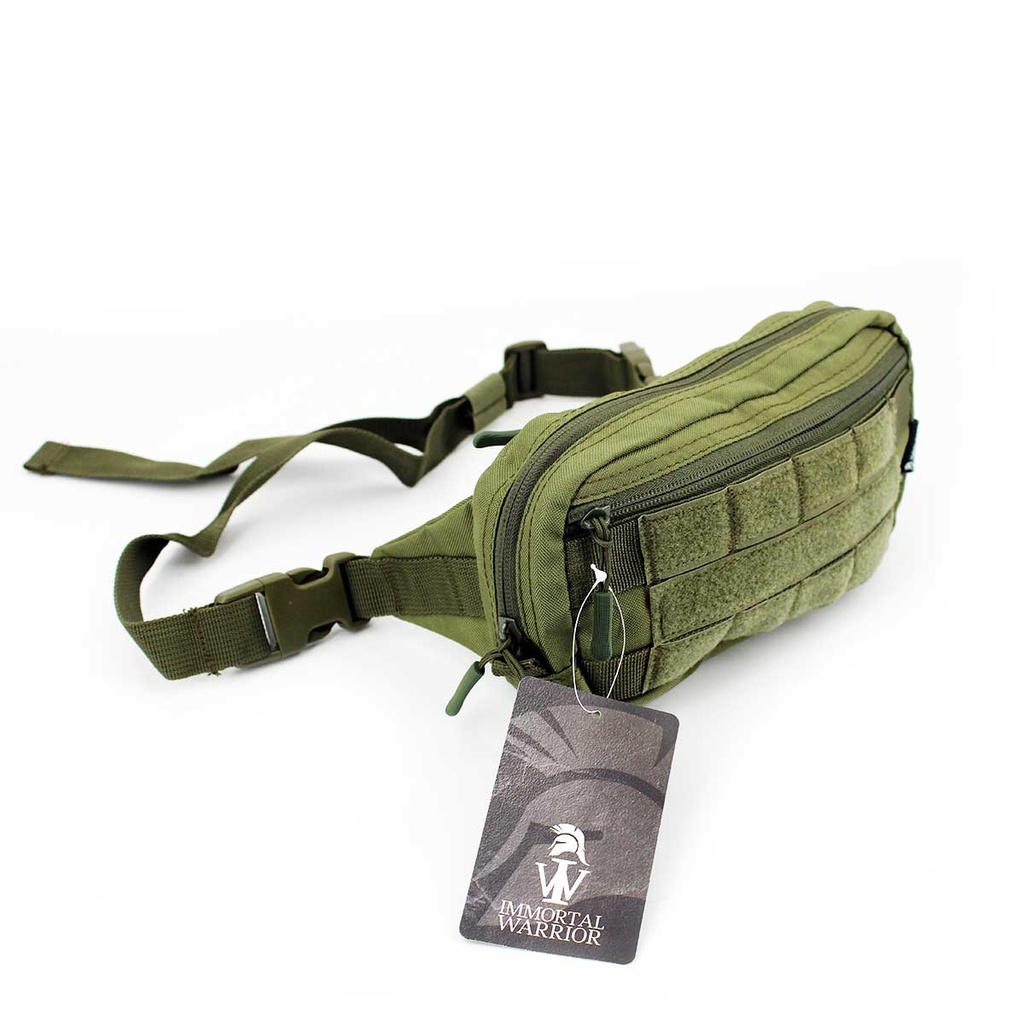 RIÑONERA IMMORTAL MOLLE VELCROS TACTICA VERDE
