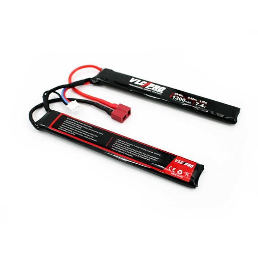 [VLC-1014] BATERIA VLC PRO LIPO 7.4V 1300MAH 25C/50C 2STICK T-DEAN NEGRA