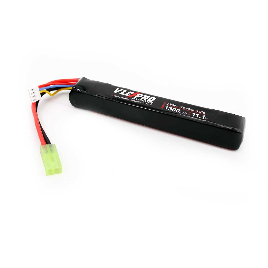 BATERIA VLC PRO LIPO 11.1V 1300 MAH 25C 50C 1STICK NEGRA