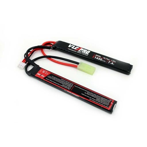 [VLC-1023] BATERIA VLC PRO LIPO 7.4V 1450MAH 25C/50C 2STICK NEGRA