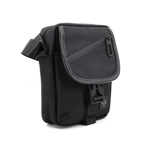 [GL3021] BOLSO ZH NYLON CREMALLERA TAPA NEGRO