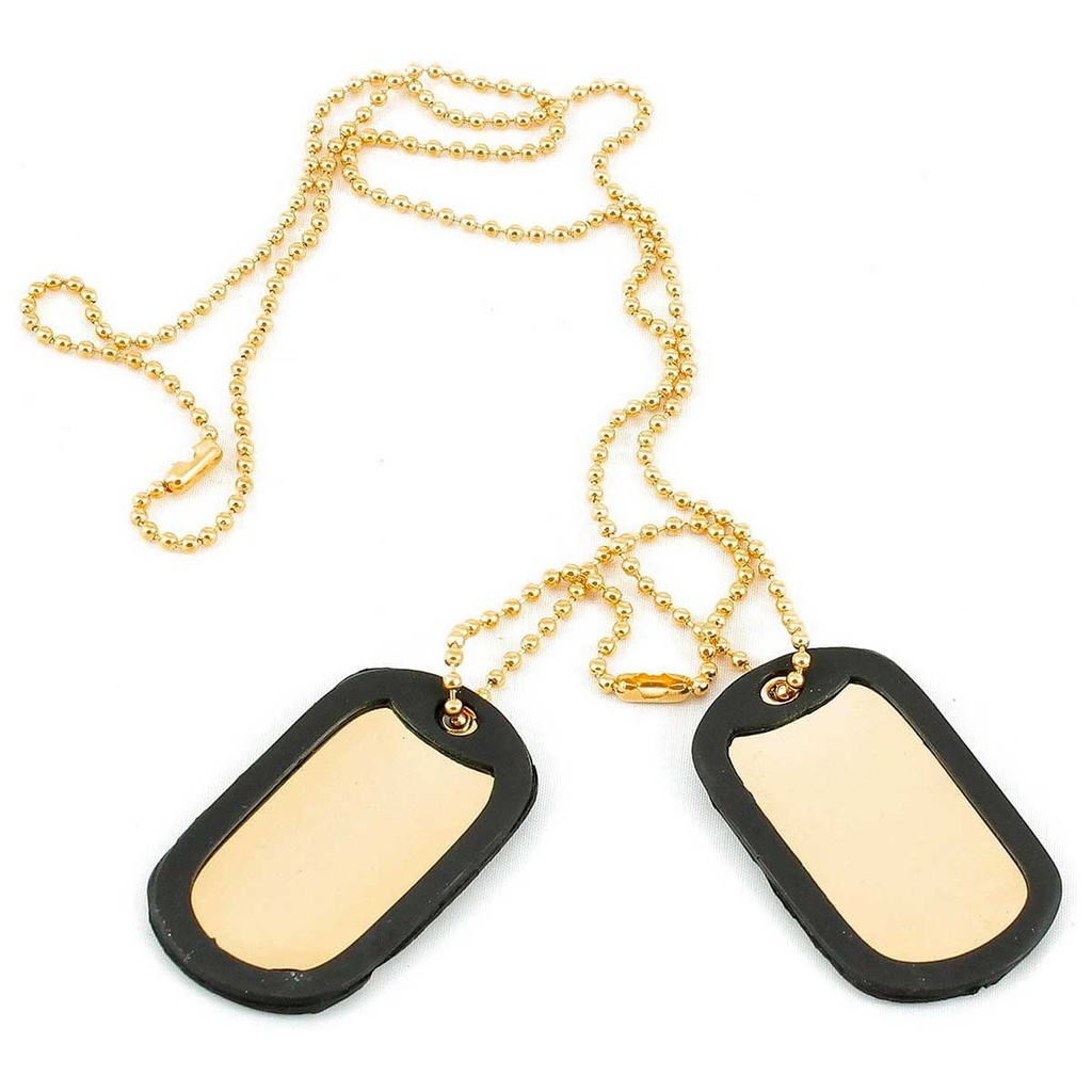 CHAPA IDENTIFICACION USA C/SILENCIADOR 2PCS DORADA