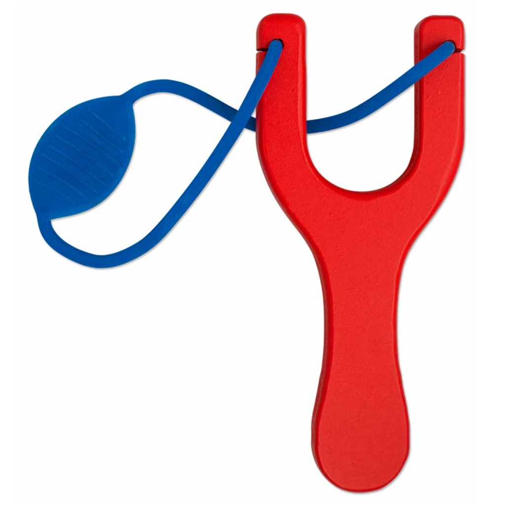 TIRACHINAS MADERA ROJA GOMA AZUL