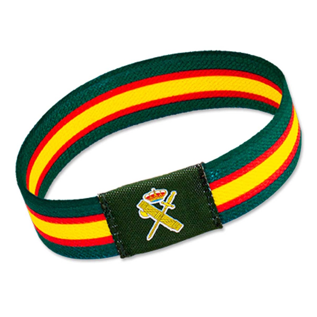 PULSERA POLIESTER BANDERA ESPAÑA 6PCS GUARDIA CIVIL