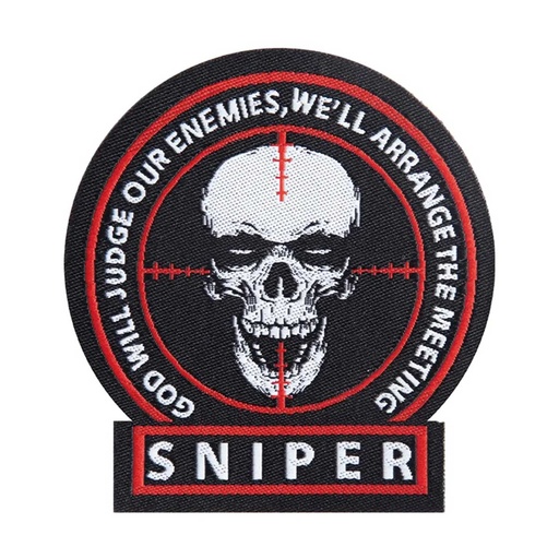 [16828100] PARCHE SNIPER CALAVERA DIANA NEGRO-ROJO