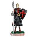 FIGURA TEMPLARIO LANZA Y ESCUDO 12 CM NEGRA