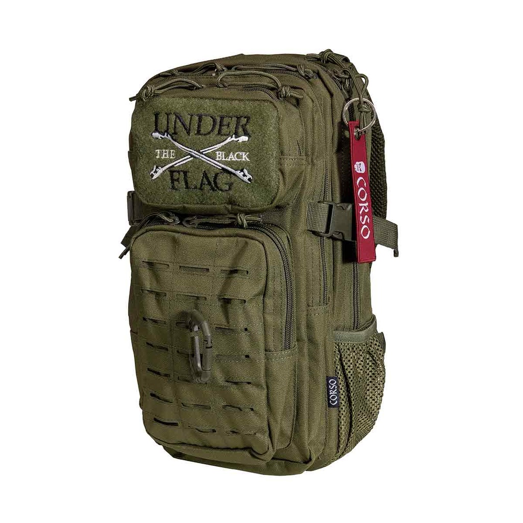 MOCHILA CORSO ROGUE MOLLE C/MOSQUETON 14L VERDE