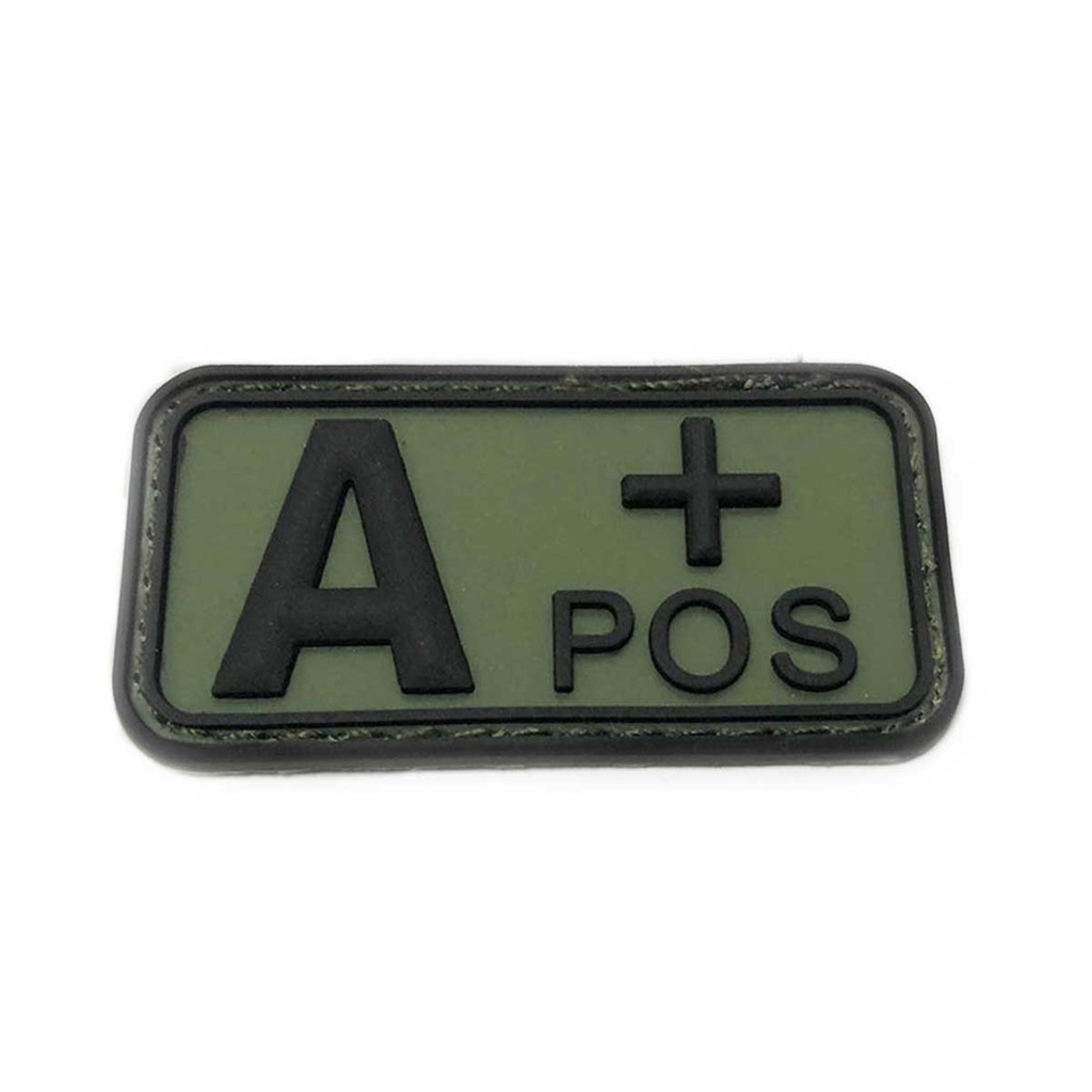 PARCHE IMMORTAL PVC GRUPO SANGUINEO A POSITIVO VERDE