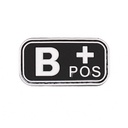 PARCHE IMMORTAL PVC GRUPO SANGUINEO B POSITIVO NEGRO