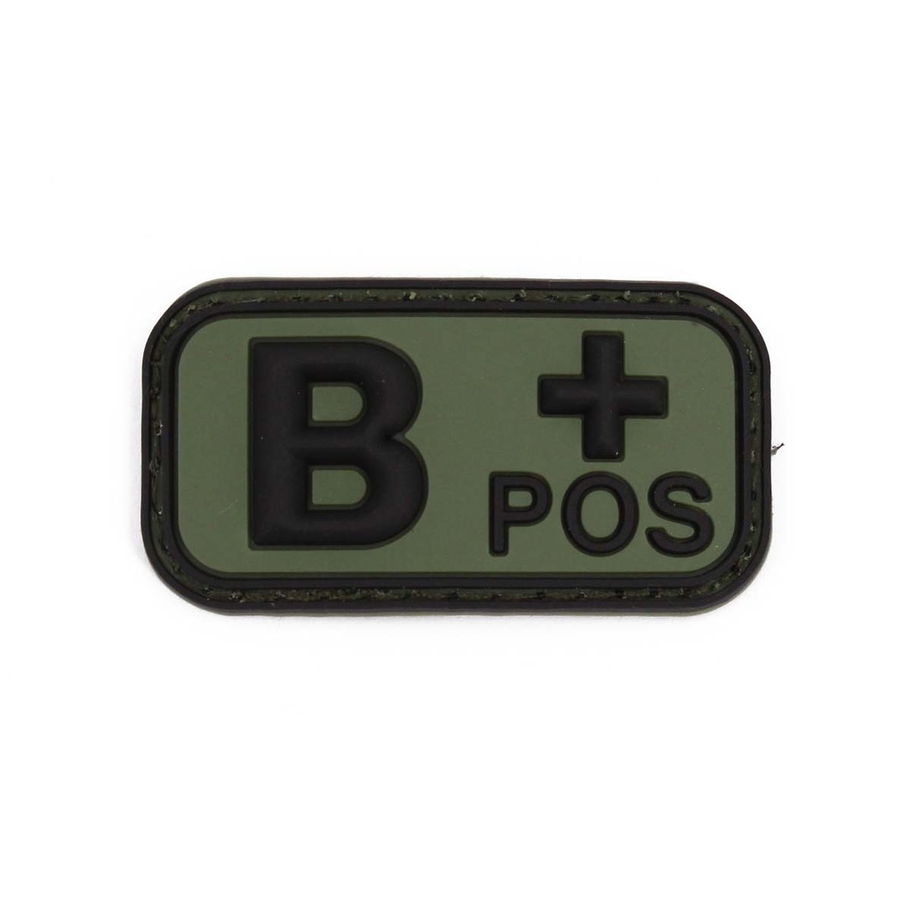 PARCHE IMMORTAL PVC GRUPO SANGUINEO B POSITIVO VERDE